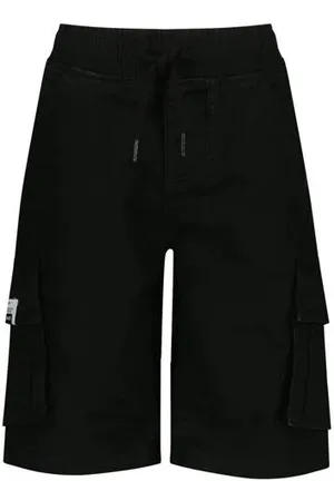 Vingino Regular cargo short zwart Korte broek Jongens Stretchkatoen Effen