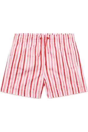 MANGO Zwemshort /wit/roze Jongens Polyester Streep