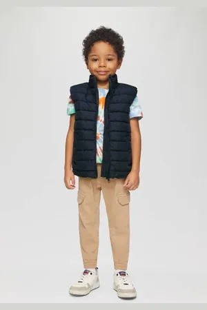 QS by s.Oliver Bodywarmer donkerblauw Meisjes Polyester Opstaande kraag Effen