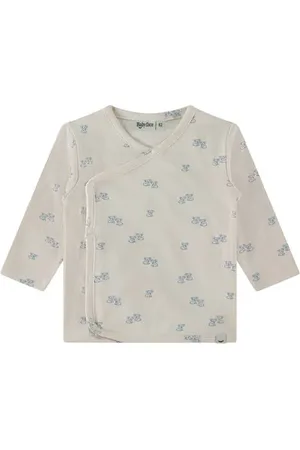 Babyface Longsleeve ecru Jongens/Meisjes Stretchkatoen Overslagkraag All over print