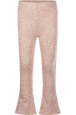 Koko Flared broek roze Meisjes Stretchkatoen Bloemen