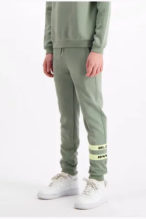 Black Bananas Regular sweatpant groen Broek Jongens Polyester Effen