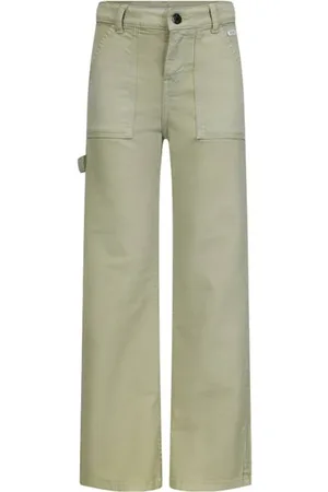 Retour Loose casual broek groen Meisjes Stretchkatoen Effen