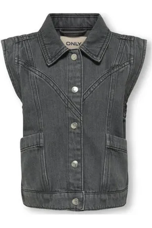 ONLY KIDS GIRL gilet Grijs Effen