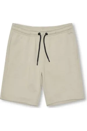 Only & Sons JUNIOR regular sweatshort beige Korte broek Grijs Effen