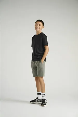 Only & Sons JUNIOR regular sweatshort grijs Korte broek Effen