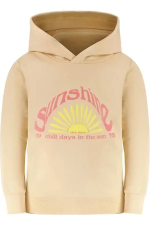 Cars Little hoodie beige Sweater Meisjes Stretchkatoen Capuchon Printopdruk