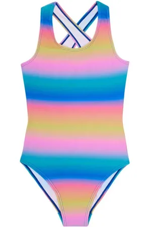 Protest Badpak PRTINES JR blauw/roze/geel Meisjes Polyamide Streep