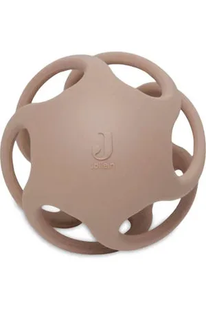 Jollein Siliconen bijtring bal 9,5 cm Bruin 9.5