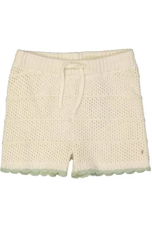 LEVV Little regular casual short ecru Korte broek Meisjes Katoen Effen