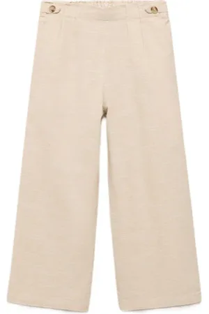 MANGO Culotte beige Broek Meisjes Katoen Effen