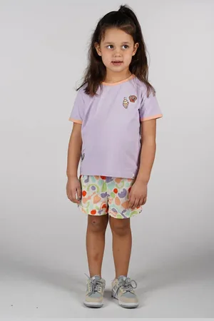 The New Chapter Loose casual short ecru Korte broek Jongens/Meisjes Katoen