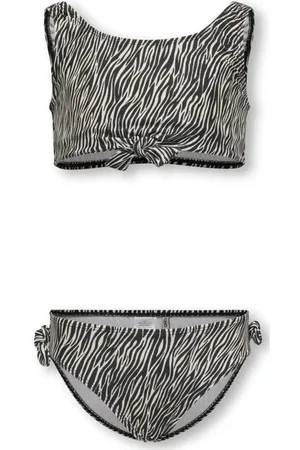 ONLY KIDS GIRL crop bikini Meisjes Polyamide Zebraprint