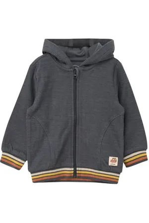 QS by s.Oliver Sweatvest grijs Jongens Katoen Capuchon Effen
