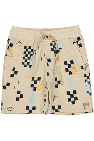 Quapi Regular sweatshort beige Korte broek Jongens Katoen All over print