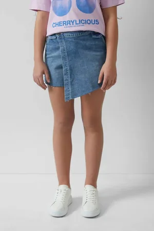 QS by s.Oliver Spijkerrok Blauw Meisjes Stretchdenim Effen
