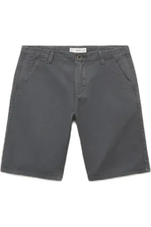 MANGO Casual short Korte broek Grijs Jongens Katoen Effen