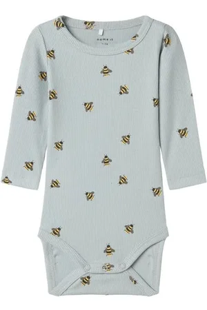 NAME IT BABY newborn romper Jongens Stretchkatoen Ronde hals