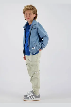 Vingino Regular cargo broek groen Jongens Sweat Logo