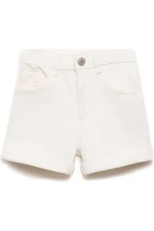 MANGO Denim short Meisjes Stretchdenim Effen