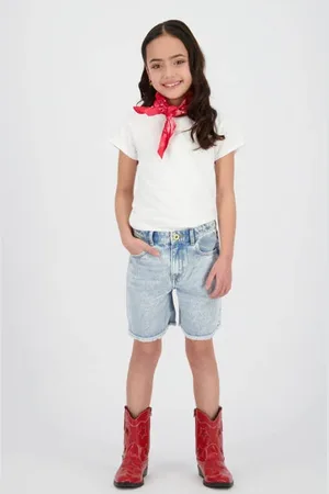 Vingino Relaxed denim short light blue denim Korte broek Blauw Effen