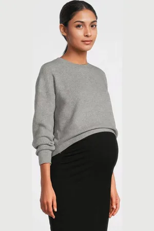 Love2wait One size zwangerschapstrui Dames Viscose Ronde hals Effen