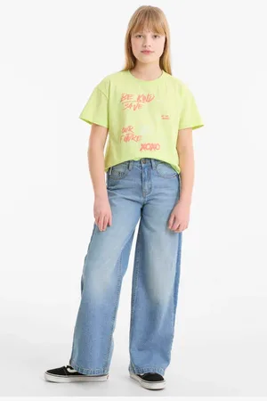 Me & My Monkey Contrast jeans Meisjes Katoen