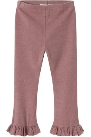 Lil Atelier MINI bootcut casual broek oudroze Paars Meisjes Lyocell Gemêleerd