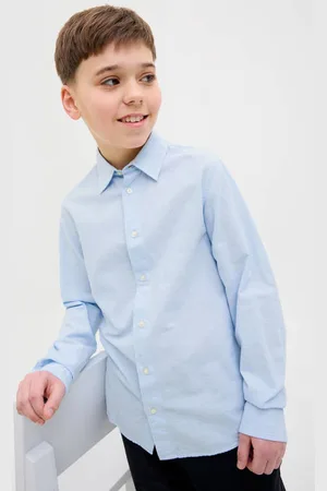 JACK & JONES JUNIOR overhemd Jongens Katoen Klassieke kraag