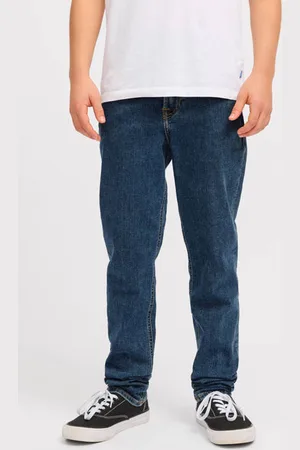JACK & JONES JUNIOR slim low waist slim fit jeans denim Blauw Jongens Stretchdenim