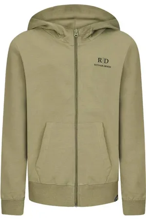 Retour Sweatvest groen Effen
