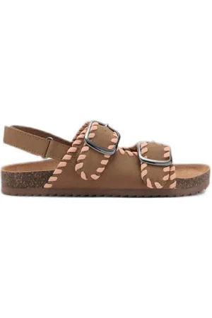 MANGO Sandalen Bruin Meisjes Imitatieleer Meerkleurig
