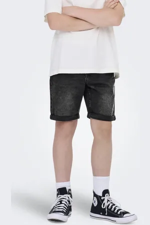 Only & Sons JUNIOR regular denim short black denim Korte broek Zwart Effen