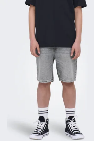 Only & Sons JUNIOR denim short grey denim Korte broek Grijs Effen