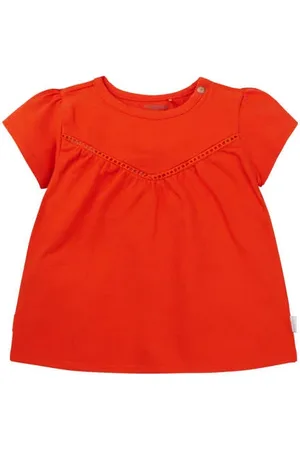 Noppies Baby korte jurk oranje Meisjes Katoen Ronde hals Effen