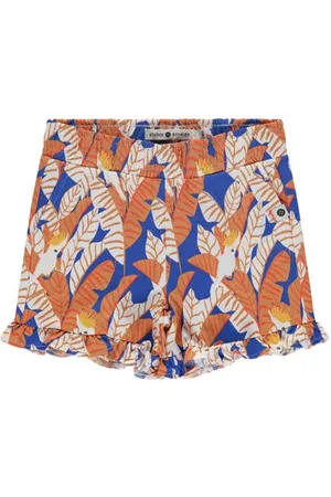 Stains&Stories Casual short blauw Korte broek Meisjes Katoen All over print