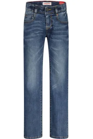 Vingino Regular waist regular fit jeans medium blue denim Blauw Effen