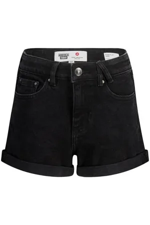 America today Denim denim short black denim Korte broek Zwart Effen
