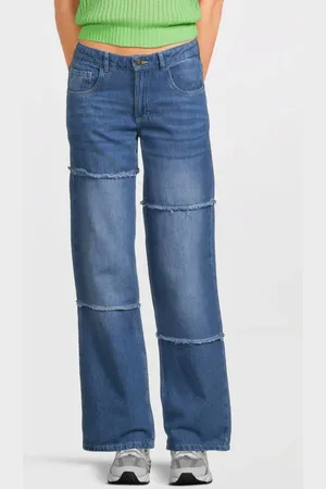 Like Flo Young jeans medium blue denim Blauw Effen