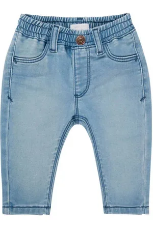 Noppies Baby skinny regular waist regular fit jeans Blauw Jongens Stretchdenim