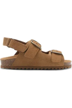 MANGO Suède sandalen Bruin Jongens Suede Effen