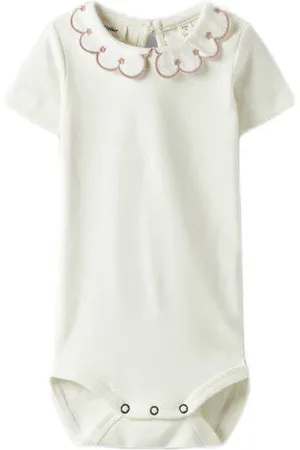 Lil Atelier BABY romper NBFFUNDO Ecru Meisjes Katoen Button down