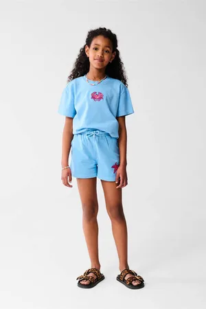 SHOEBY Sweatshort Korte broek Meisjes Katoen Grafisch