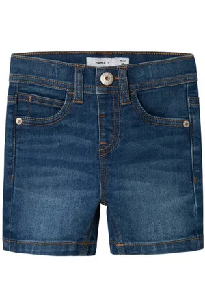 NAME IT MINI slim denim short Korte broek Blauw Jongens Stretchdenim