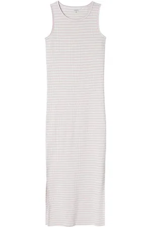 NAME IT KIDS maxi jurk lichtroze Meisjes Stretchkatoen Ronde hals Streep