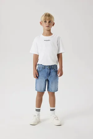 NAME IT KIDS denim regular short blauw Korte broek Effen