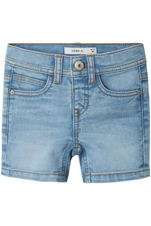 NAME IT MINI slim denim short Korte broek Blauw Jongens Stretchdenim