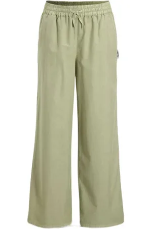 Me & My Monkey Wide leg broek lichkhaki Groen Meisjes Katoen Effen