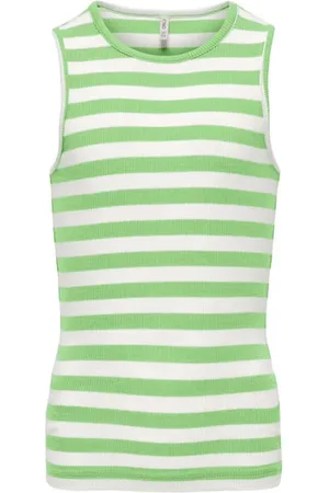 ONLY KIDS GIRL mouwloze top rib gebreid Meisjes Stretchkatoen Ronde hals
