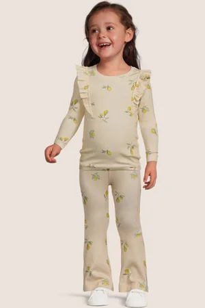 NAME IT MINI flared legging ecru Broek Beige Meisjes Stretchkatoen Effen